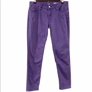 New York & Company Purple Skinny Ankle Jeans - Size 2